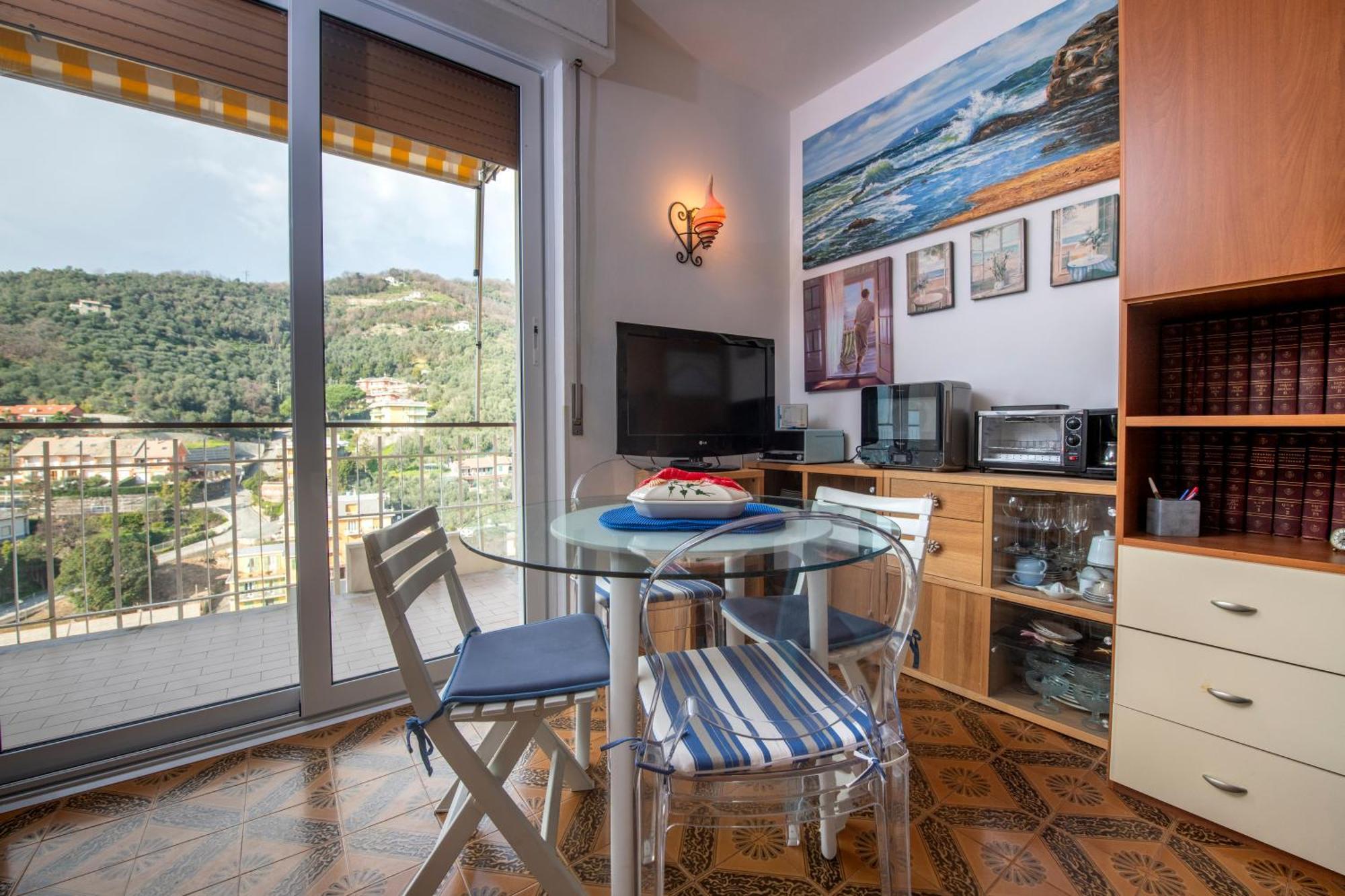 239 - Casa Del Sole Vista Mare Moneglia - 5Minuti A Piedi Dal Mare - Parcheggio Privatoアパートメント エクステリア 写真